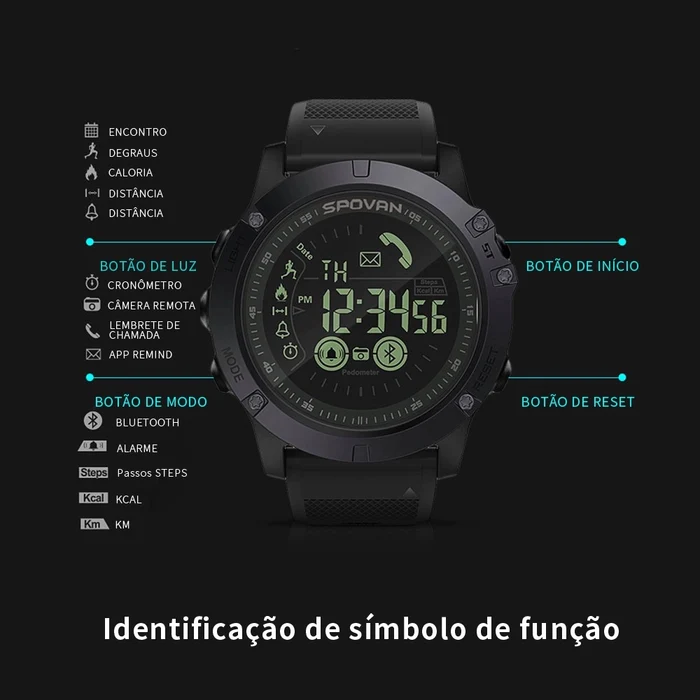 Relógio Militar Smartwatch T-Watch